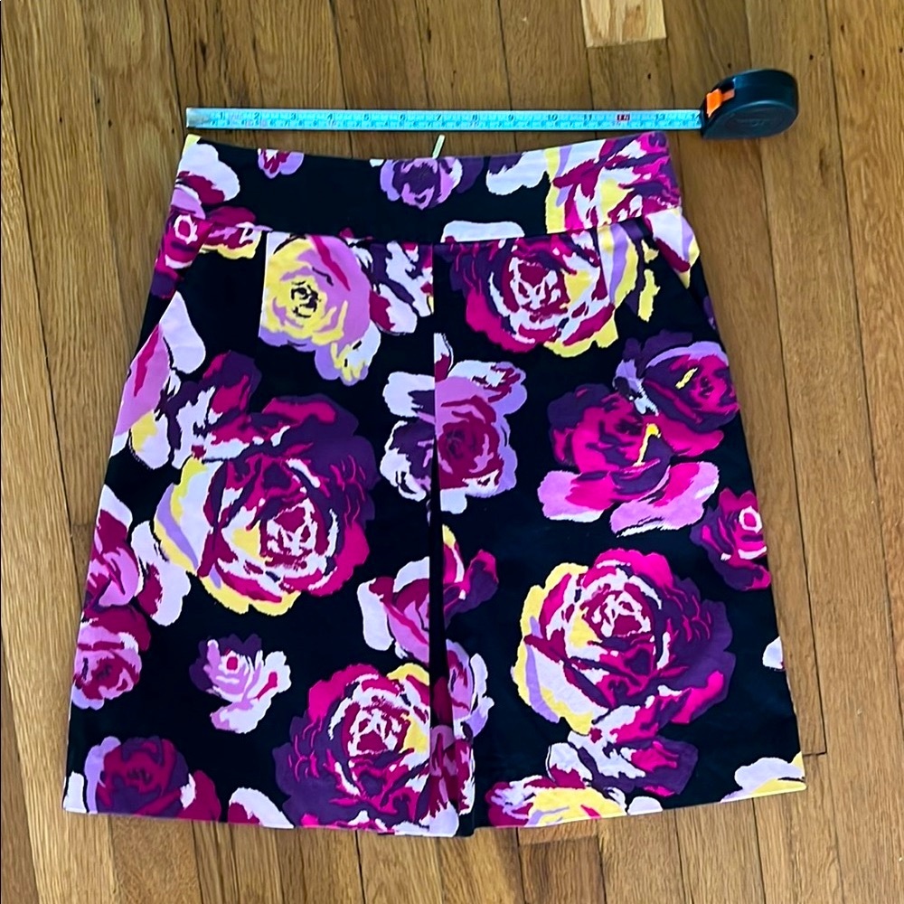 Express Pink and Black A-Line Cocktail Skirt